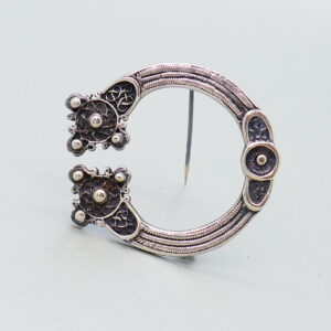 Vintage zilveren Shetland broche St. Ninnian's Isle