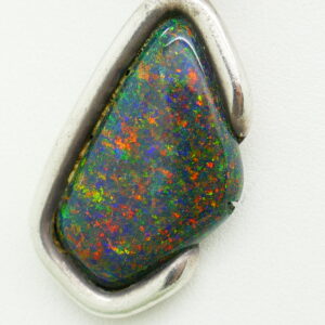 Zilveren collier met solid Andamooka Matrixopaal