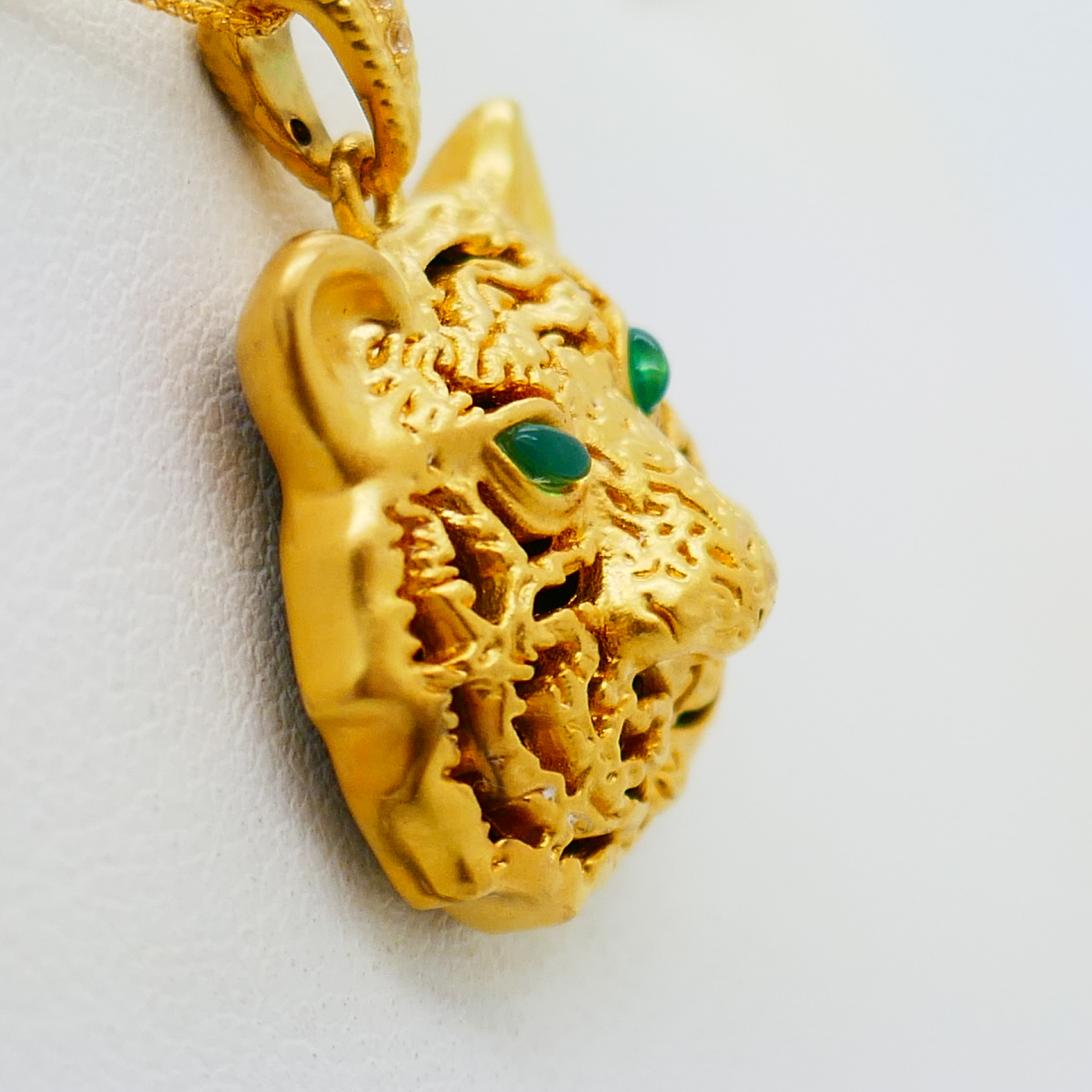 18kt collier met tijgerhanger - Afbeelding 5