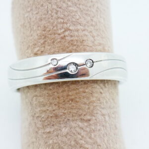 Breuning - Zilveren ring met 0.032ct diamant